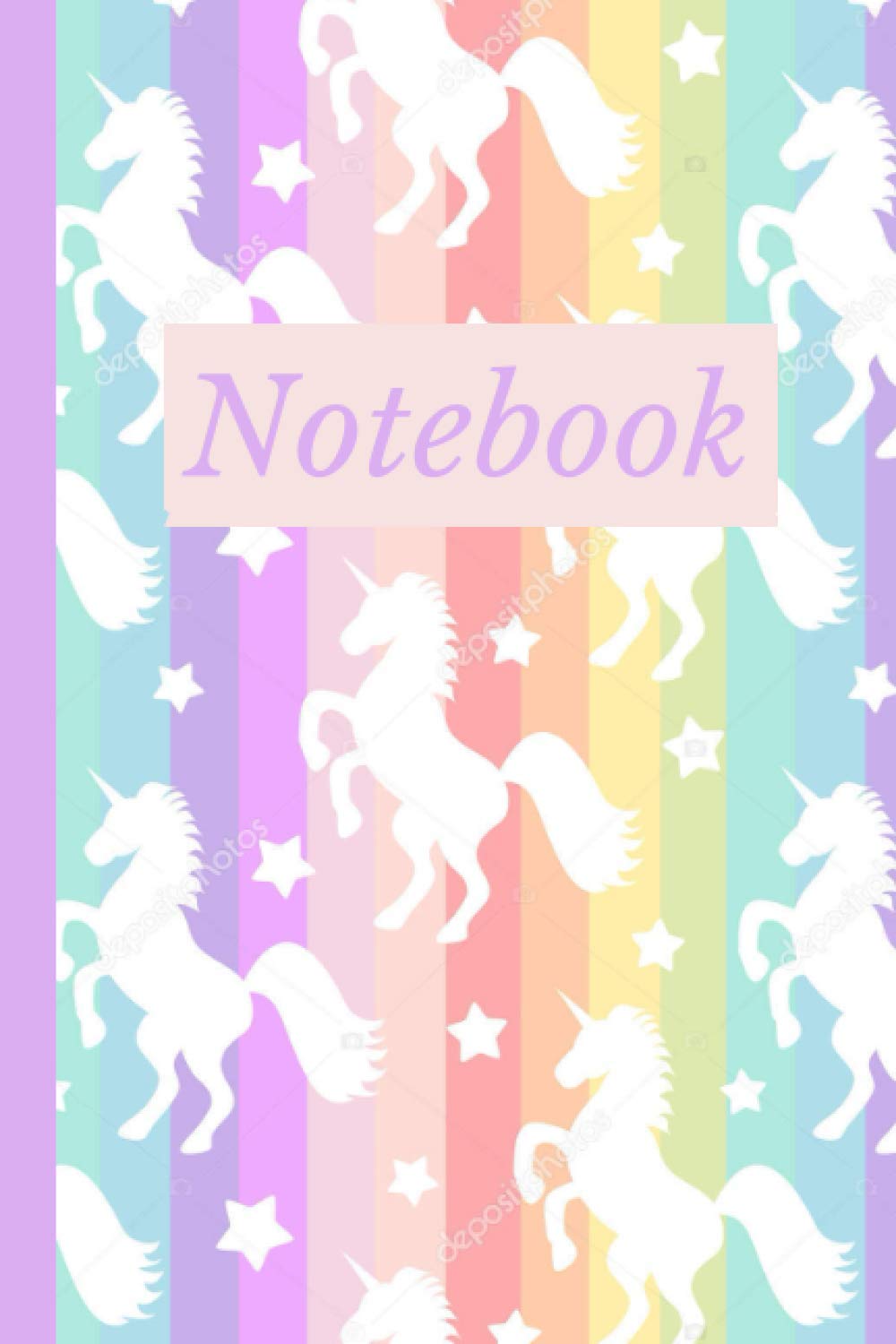 Unicorn notebook: Wide Ruled School Office Home Student Teacher 120 Pages - Unicorns Rainbows Cute Notebook (School Composition Notebooks)