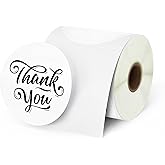 BETCKEY 3 Inch Circle Thermal Sticker Labels, Compatible with Zebra & More Label Printer, Perforated [1 Rolls, 500 Round Labels]