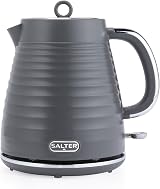 Salter Rapid Boil Kettle 1.7L 3kW Ripple Grey Cordless 360° Base