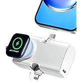 SRTCLLT Portable Charger for iPhone Apple Watch, 20W Mini Fast Charging Power Bank USB C Foldable, 5000mAh Travel PD Small Battery Pack, Compatible with iPhone15/15 plus/15 pro/15 pro Max/Samsung