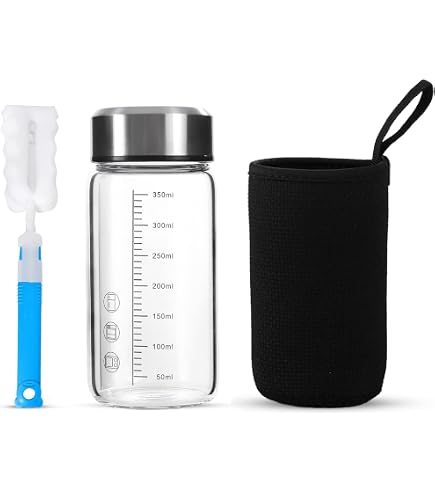 Bouteille Shaker En Verre Sans BPA Inodore Avec Paille Bouteille Shaker En Verre Sans BPA Inodore Avec Paille