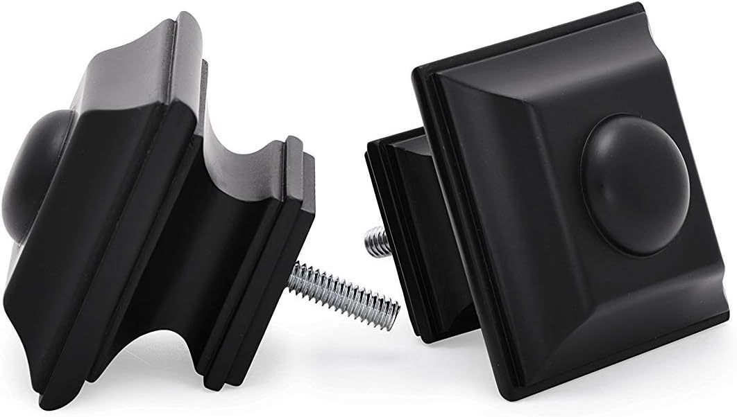 Ivilon Drapery Treatment Window Curtain Rod - Square Design 1 1/8 Rod. 72 to 144 Inch. Black: Home & Kitchen
