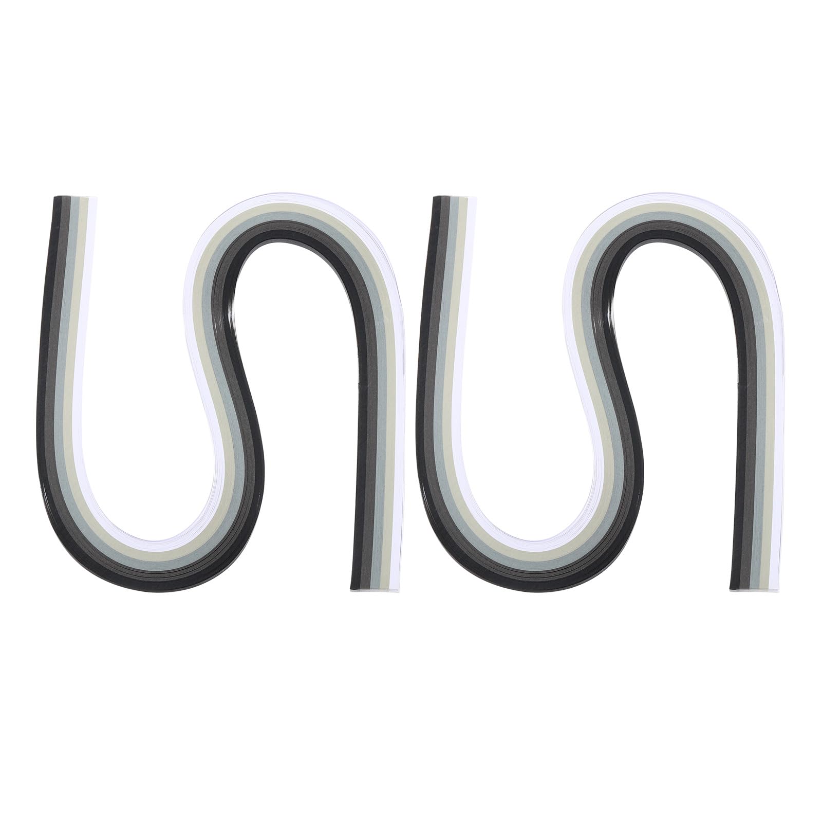 PATIKIL 540 x 5mm Rainbow Quilling Strips Paper,240 Pcs Origami Paper Quilling Strip for Art DIY Hand Craft Christmas, Gradient Black White