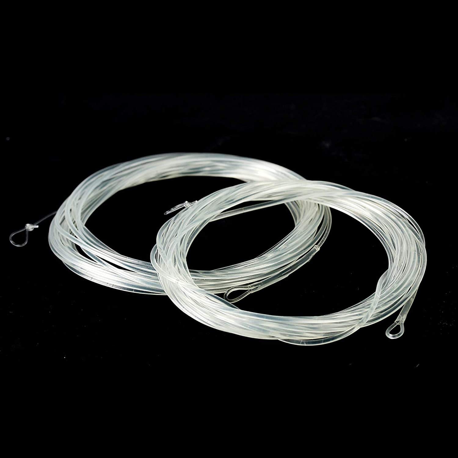 MAXIMUMCATCH Maxcatch Fly Fishing Coated Leader Black/Clear Floating/Sinking Fly Line For Trout and Salmon 2PCS 7/10FT (Clear, 7ft 12lbs(Floating))