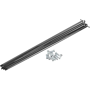 QUARKZMAN 36 Pièces Rayons Vélo 14G 294mm Courbure J Avec Mamelons - Rayons Argent Pour Roue Moto/Vélo