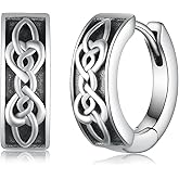 Viking Earrings Men 925 Sterling Silver Viking Hoop Earrings Norse Viking Earring Jewelry Gifts for Men