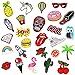 Bowisheet Iron On Patches 26 Pcs Embroidered Motif Applique Assorted Size Decoration Sew On Patches for DIY Jeans Jacket, Clothing, Handbag, Shoes,Caps