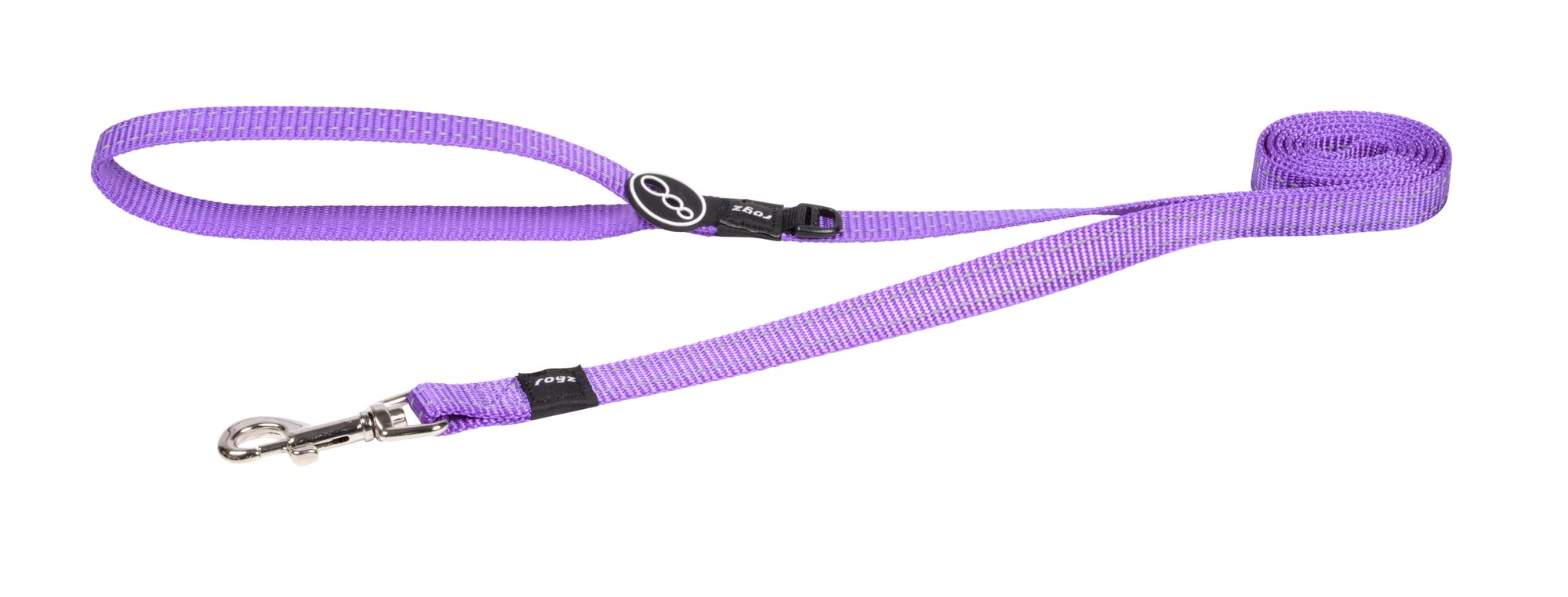 Reflective Dog Leash for Medium Dogs, 5/8" wide, 6' long, Purple