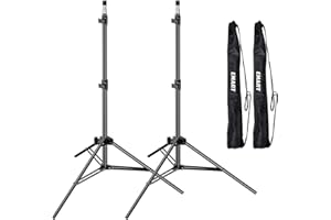 EMART 7 Ft Light Stand for Photography, Portable Photo Video Tripod Stand, 2 Pack Lighting Stand with Carry Case for Speedlight, Flash, Softbox,Strobe Light, Camera, Photographic Portrait