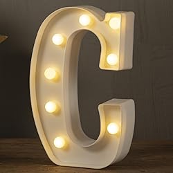 HXWEIYE LED Marquee Letters Lights Sign C, 26