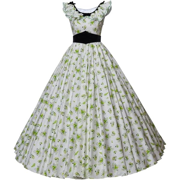 Amazon.com: SFWXCOS Gone Wind Scarlett O'Hara's Curtain Dress Costume Green  Vintage Victorian Ball Gown for Women (XS) : Clothing, Shoes & Jewelry
