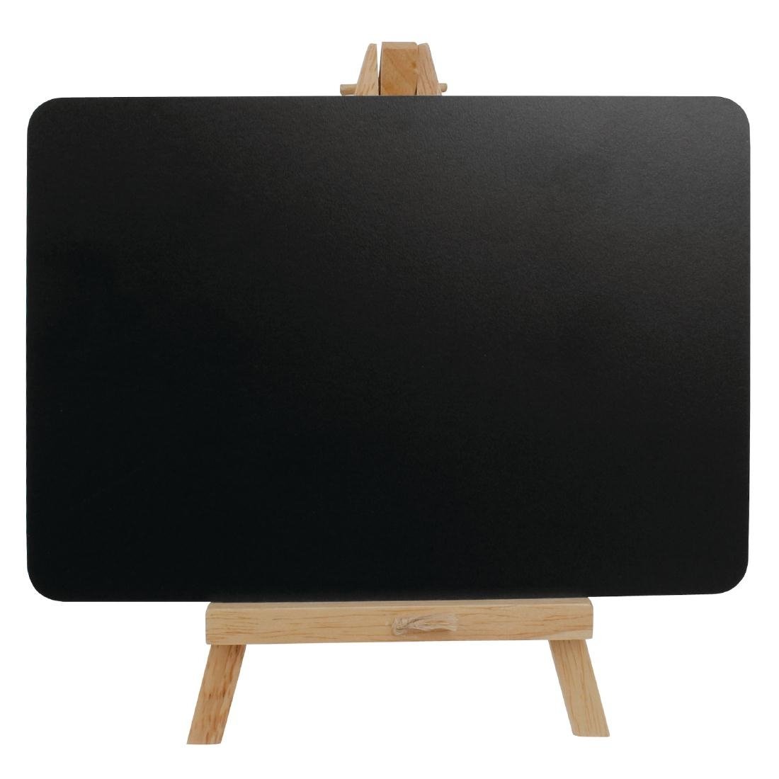 Olympia Small A5 Round Edged Chalkboard Table Bench Top Sign, Writing Surface: 210(H) x 148(W)mm, Weather Resistant, Use with Liquid Chalk Markers, Fits Easel GF317 (Sold Separately) | CL309