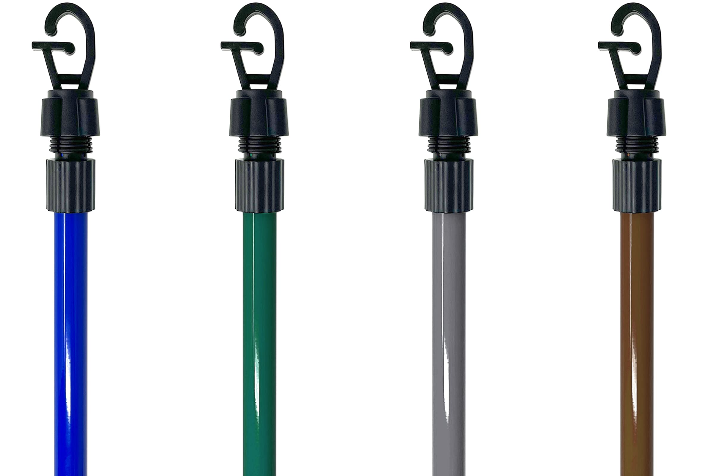 Smith’s® 2.4M Heavy Duty Steel Clothesline Prop | Brown (1 Pack) | Washing Line Support Pole for Clothes & Laundry | Extends From 1.2m (120cm/3.93ft) to 2.4m (240cm/7.87ft)