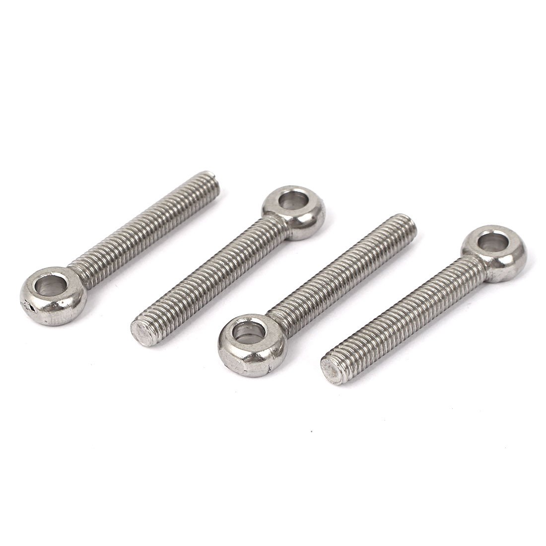 Sourcingmap M6 x 35mm Thread Stainless Steel Eyebolts Industrial Eye Bolts Screws 4PCS