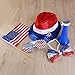 PBPBOX Veterans Day Decorations with Red, White, Blue Hat, Bow Tie, Shutter Glasses, A Flag and A Horn for Patriotic Party