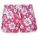 MEATHY Women's Floral Boardshort Elastic Waistband Beach Shorts With Drawstring