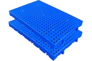 LXSEHN Plastic Pallet, Waterproof Storage Grid Pad, Lightweight Nestable Floor Pallets, 2pcs HDPE Breathable Grids Article Racks for Garage Supermarket Basement