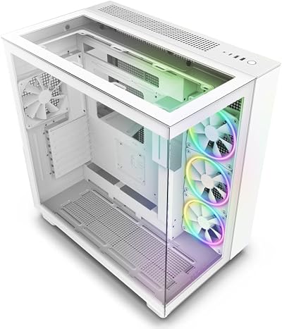 NZXT H9 Elite Dual-Chamber ATX Mid-Tower Case with Glass Panels and RGB Fans