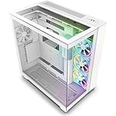 NZXT H9 Elite Dual-Chamber ATX Mid-Tower PC Gaming Case – Includes 3 x 120mm F120 RGB Duo Fans with Controller– Glass Front,