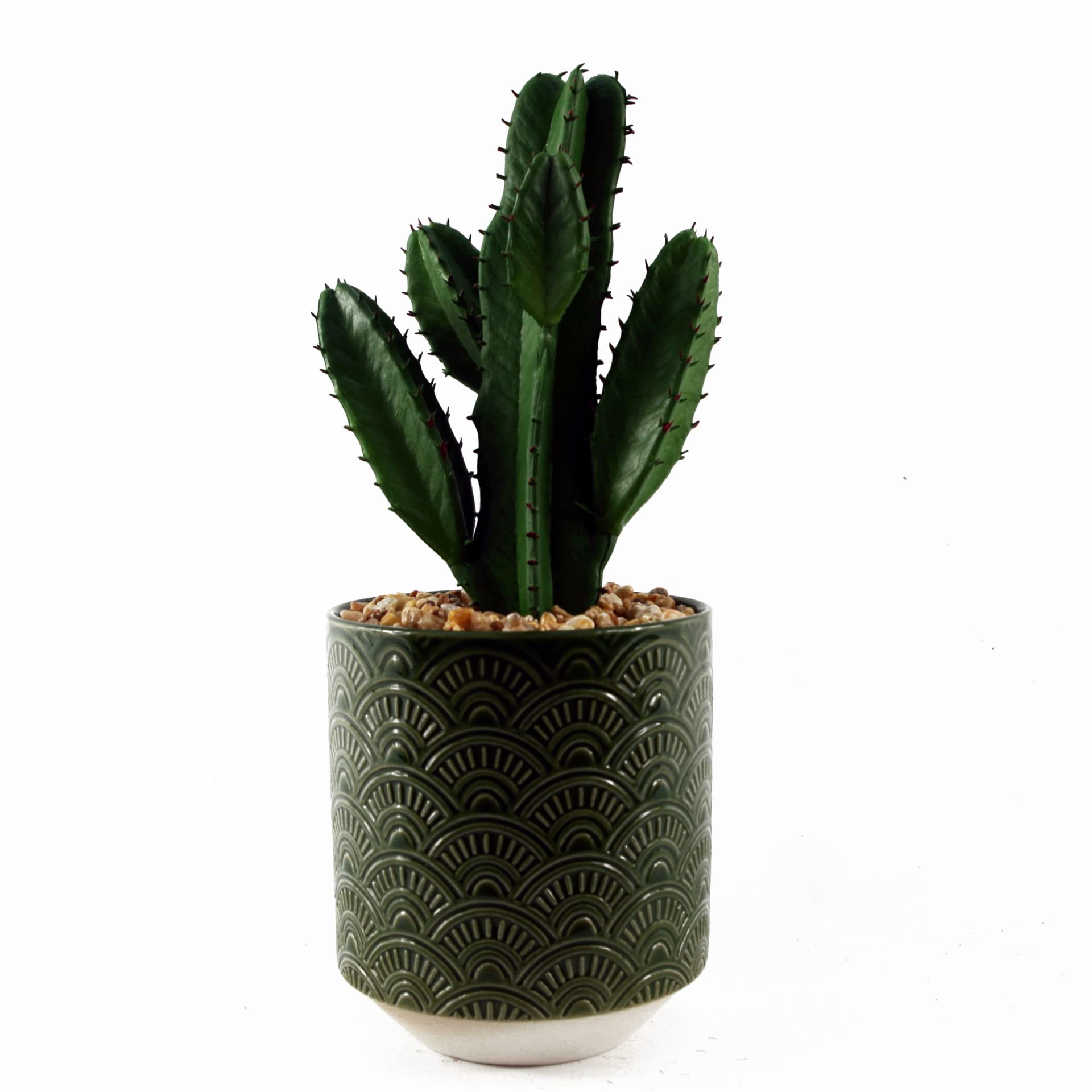 Leaf Design UK Realistic Cactus Plant in Ceramic Planter, 23cm — image 1