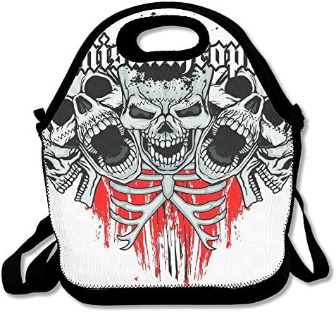 Fashion Cute Portable Multipurpose Bento Lunch Bag,Container For Women, Men, Kids,100% Polyester FiberSkeleton CO