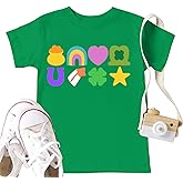 Toddler St. Patrick's Day Shirts Girls Boys Shamrock Graphic Tees St Patty's Lucky T-Shirt Irish Tops
