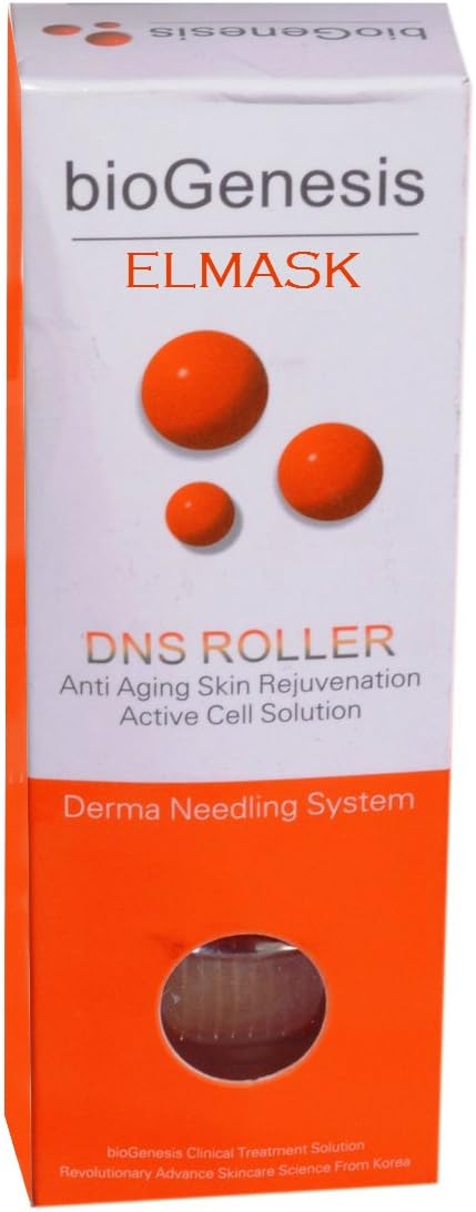 Elmask Dns 1.0 Derma Roller 192 Needles Titanium Micro Needles Roll Treatment Of Skin Acne Scarring Hair Loss Rides Blackheads Lines Sun Damaged 1.0Mm