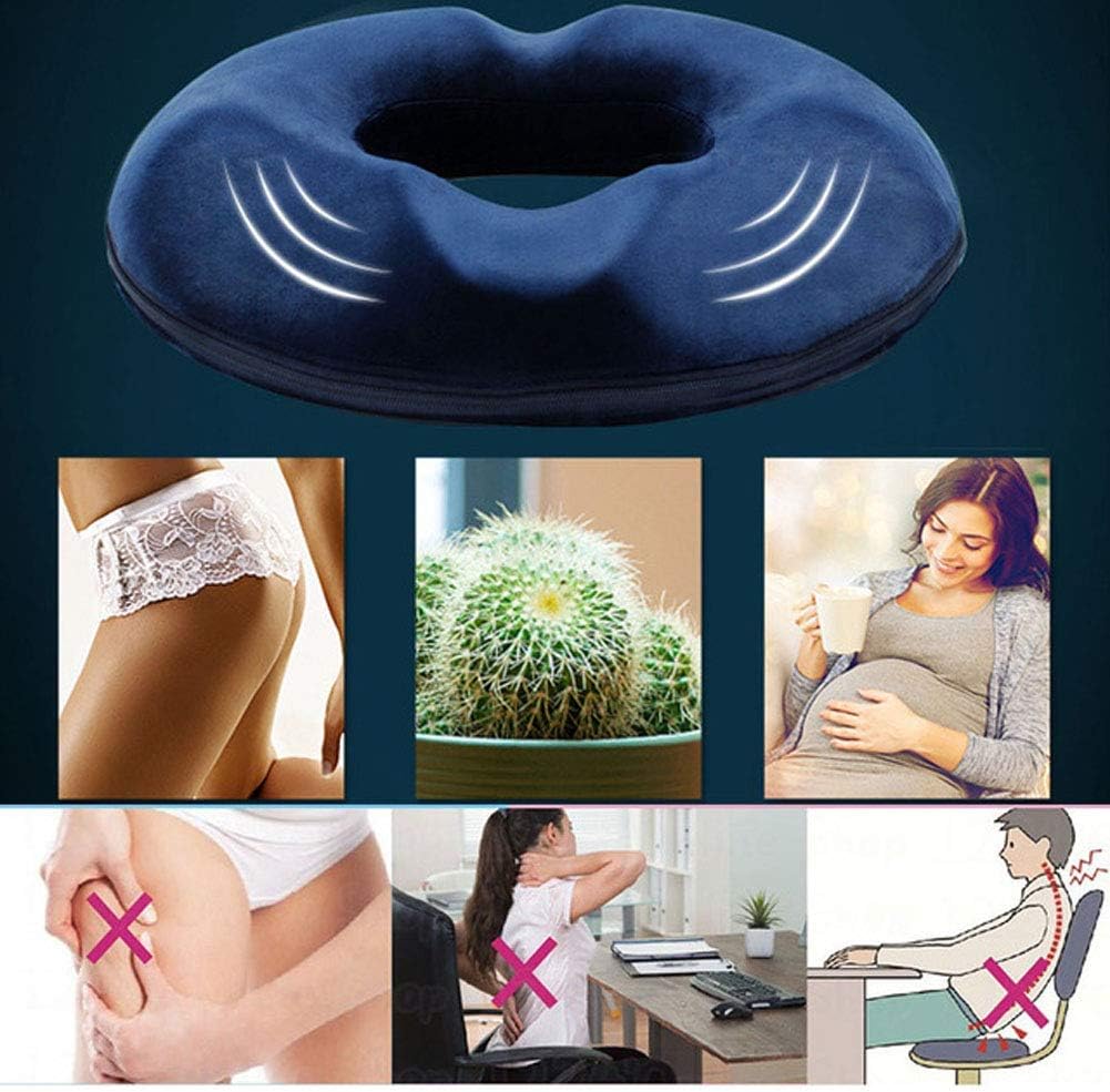 XHSP Donut Pillow Seat Cushion Memory Foam Pillow | Pain Relief for Hemorrhoid, Pregnancy Post Natal, Surgery, Sciatica and Relieves Tailbone Pressure by Pillow Palace: Home & Kitchen