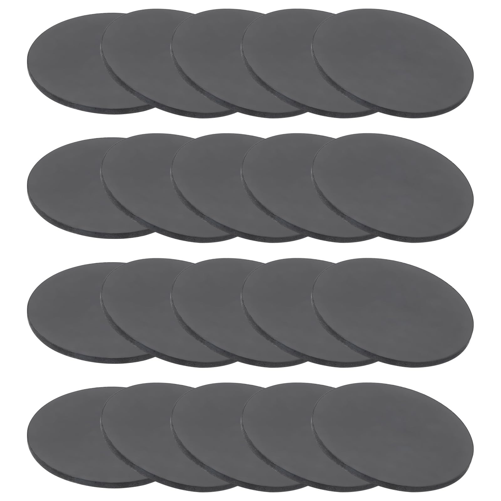PATIKIL Rubber Solid Discs Washers, 20 Pcs 35mm OD x 1.5mm Thick Rubber Round Gasket Pad Bushings Spacer Washer for DIY Gasket Craft, Black
