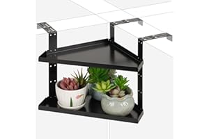 Olpchee Office Cubicle Shelf Cubicle Storage Organizer Cubicle Accessories Height Adjustable Cubicle Corner Shelf with Adjustable Hooks