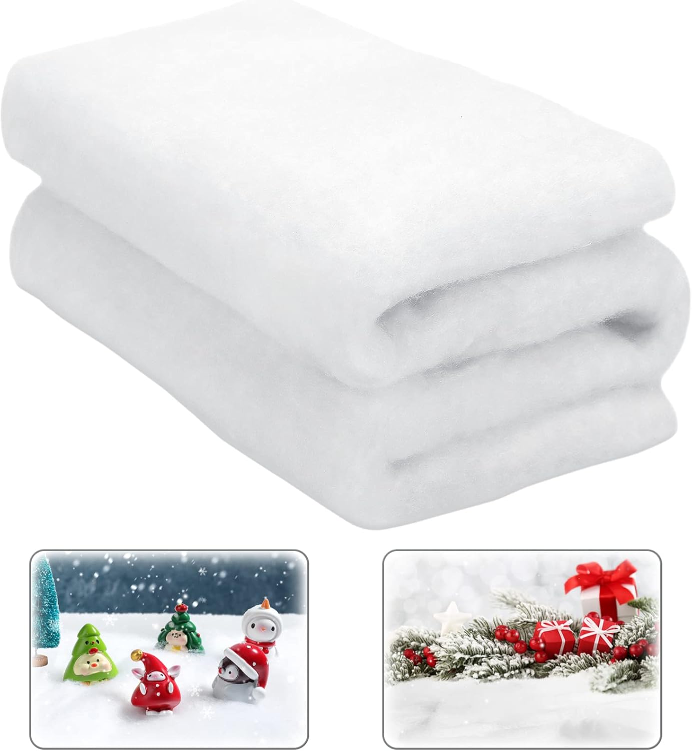 Artificial Snow - 1 Pack Christmas Snow Blankets: White Blanket Artificial Snow Carpet Fake Snow Cover Blankets for Christmas Party Favors Winter Decor Village Display Scene Backdrop Decor 30 In x 4.9 Ft (1 Pack)