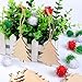 Sumind 30 Pieces Wood Christmas Tree Blanks Wooden Tree Embellishments with 10 Meters Natural Twine for Holiday Party Decoration