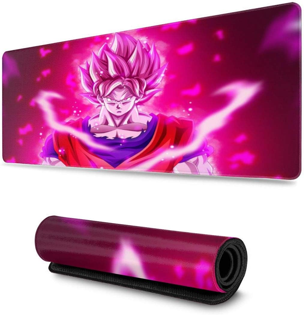 Dragon Ball Goku Wallpaper Mouse Pad Rectangle Non-Slip Rubber Electronic Sports Oversized Large Mousepad Gaming Dedicated 11.8X31.5 Inch