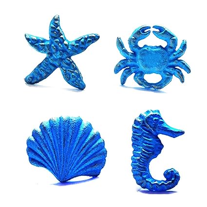 Lemonadeus Unique Coastal Sea Life Starfish Crab Seahorse Shell