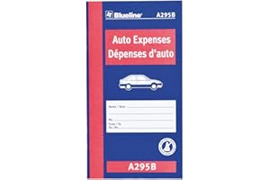 Blueline Auto Expenses Log Book, 32 Pages, Bilingual, 6-3/8" x 3-1/2" (A295B)
