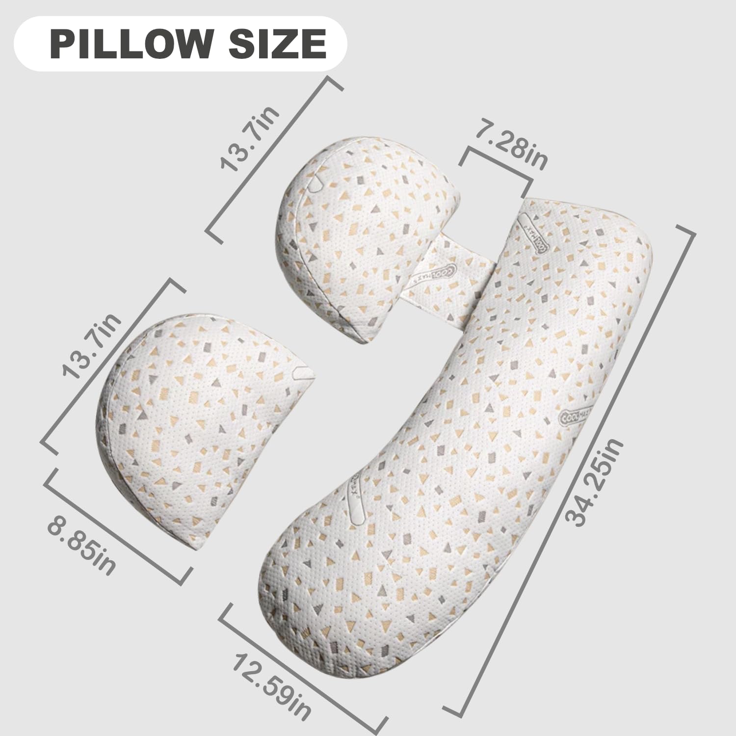 YZCCtixi Pregnancy Pillow for Women - Maternity Pillow for Back Pain Relief & Full Body Support, Soft Sleeping Pillow with Removable Cover for Side Sleepers and Pregnancy