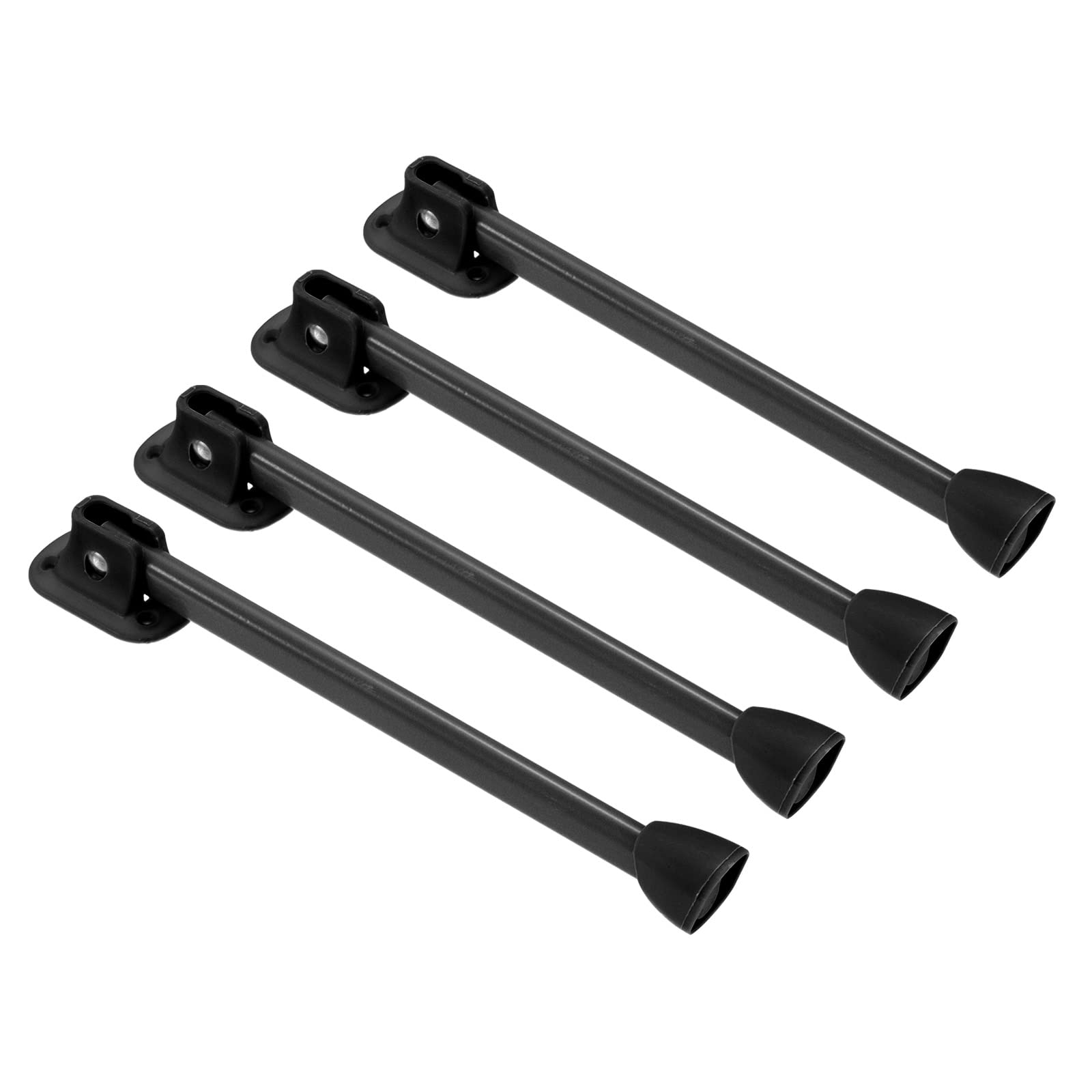 PATIKIL Folding Table Legs, 4 Pack 10.2" Length Foldable Anti-Slip Bed Tables Leg Replacement, Black