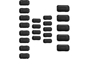 Anti Interference Snap Ferrite Filter 22pcs Set with EMC Cable Ferrite Core Choke Clip for Electromagnetic Interference Reduc