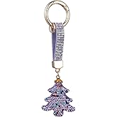 xuzhiyuan Christmas Tree Keychain Rhinestone Sparkly Key Ring Cute Holiday Car Purse Bag Charm Accessories for Women