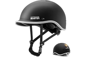 OutdoorMaster Bike Helmet for Adults,Adjustable Cycling Helmet with Light for Men & Women - Safety Certified for Bicycle Skat