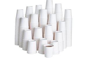 GreenWipe 600 Pack 4 oz White Disposable Paper Cups – Leak-Resistant Coffee Cups for Hot and Cold Drinks, Perfect for Parties