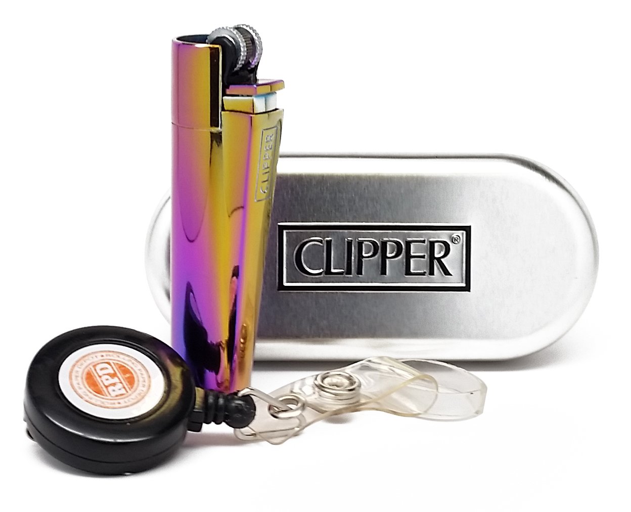 Clipper Metal Cigarette Lighter"ICY" Collection with RPD Lighter Lasso