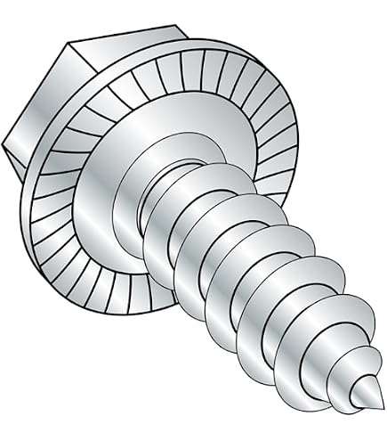 Steel Thread Cutting Screw, Black Oxide Finish, Hex Washer Head, Type...