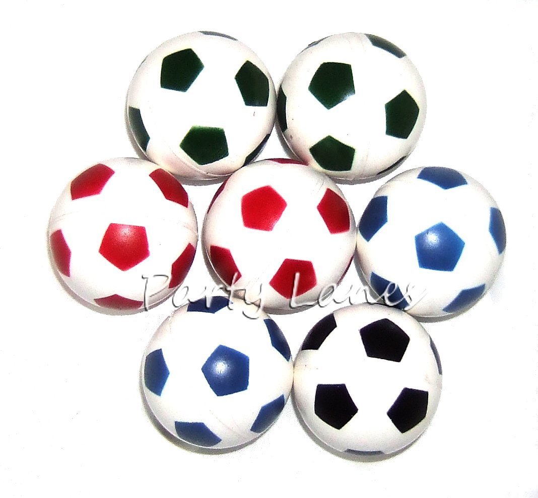 10 x Bouncy Footballs - Boys Party Bag Fillers