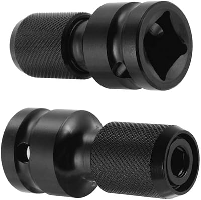 Pomlink 2PK 1/2 Sq Drive to 1/4 Hex Socket Adapter Quick Release Chuck