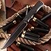 Grand Way Tactical Knife - Survival Fixed Blade Knife - Best Outdoor Military Knives for Camping Bushcraft or Self Defense - Large Stainless Steel Blade Full Tang Handle Tactical Knife 2802 T-B