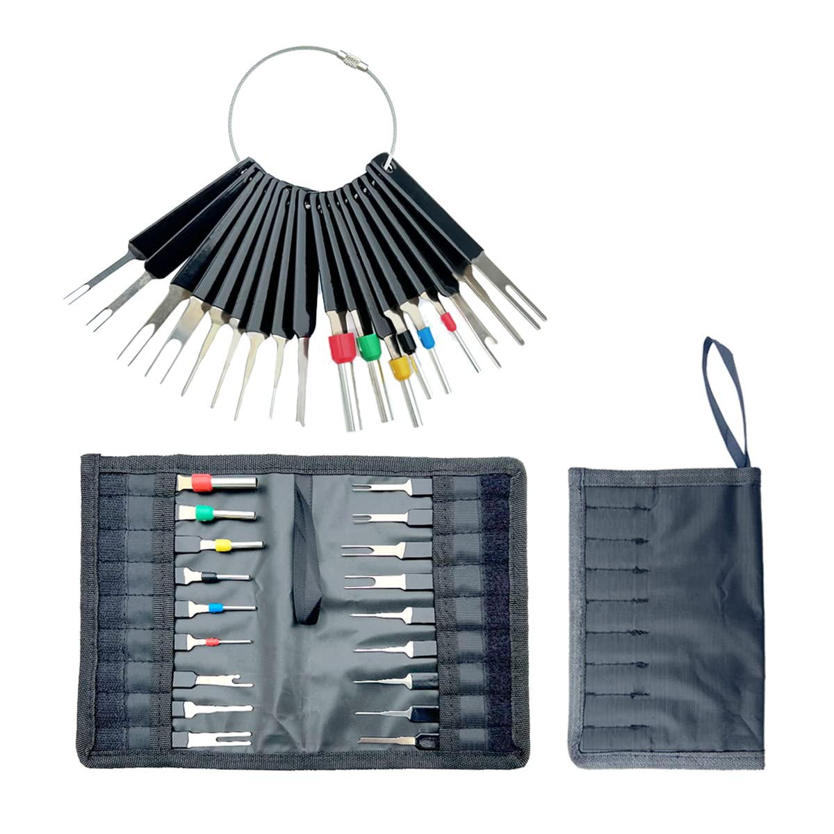 Maerd Terminal Extractor Removal Tool Kit, 18PC High Hardness Pin Extractor Tool Set Depinning Tool Terminal Ejector Kit for Vehicles, Electrical Wire Pin Removal Tool Kit for Connector Pin Release…