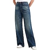 Eiaend Women’s High Waisted Wide Leg Jeans Stretchy Straight Leg Denim Pants Trendy Baggy Jeans for Women