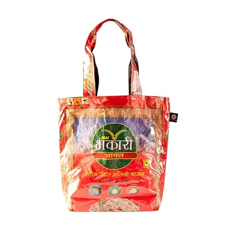 Shakti Milan Henkeltasche Himalayan Water Handtasche Upcycled Tasche recycled Reissack Shopping bag Einkauf Schulter Schul Um