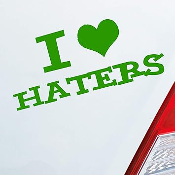 Car Sticker In Your Choice Of Colours I Love Haters Dub Oem Jdm Tuning 10x4 5 Cm Car Sticker Film Amazon Co Uk Car Motorbike